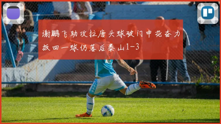 谢鹏飞助攻拉唐头球破门申花奋力扳回一球仍落后泰山1-3